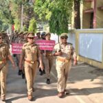 Jaunpur news मिशन शक्ति के तहत महिला पुलिसकर्मियों ने निकाली रैली।