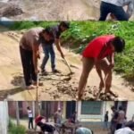 Jaunpur news कबूलपुर गांव में कूड़े के ढेर और चोक नालियों से परेशान युवाओं ने उठाया फावड़ा